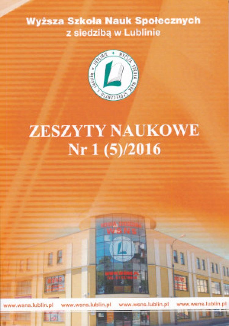 Zeszyty Naukowe ANSiM 2016